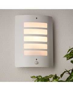 Applique extérieur avec détecteur de mouvement blanche en métal, Alea, IP44