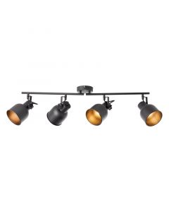 Spot plafond noir industriel, Shiva