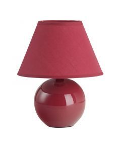 Lampe de table en céramique rouge, Pilar, avec interrupteur