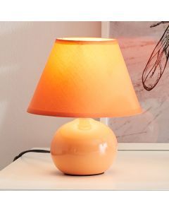 Lampe de table en céramique orange, Pilar, avec interrupteur