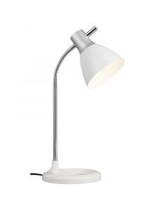Lampe de bureau blanche design, Liberty, avec interrupteur
