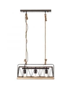 Suspension en bois argentée, Iris