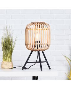 Lampe de table marronne industrielle, Brain, avec interrupteur
