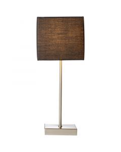Lampe de table anthracite en tissu, Marinda, avec interrupteur