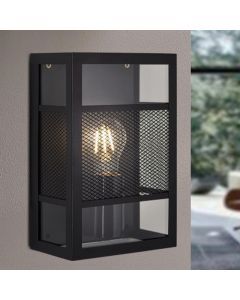 Luminaire extérieur noire industrielle, Ramla, IP44
