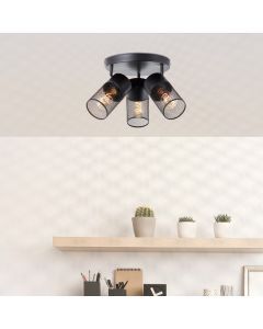 Spot plafond noir industriel, Georgino