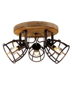 Spot plafond noir industriel, Calvin