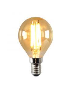 Dimmable E14 ampoule LED, P45, 3w, ambre verre, 2200K
