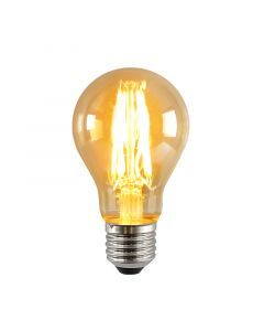 Dimmable E27 ampoule LED, A60, 5w, ambre verre, 2400K