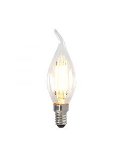 Dimmable E14 ampoule bougie LED, 3w, verre transparent, 2700k