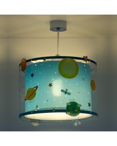 Suspension pour enfants en plastique bleue, Planets
