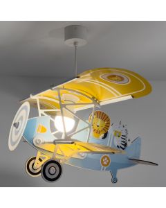 Suspension pour enfants en plastique bleue, Lion plane