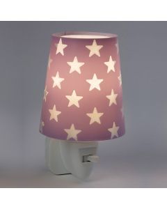 Veilleuse pour enfants en plastique violette, Stars