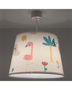 Suspension pour enfants en plastique rose, Flamingo