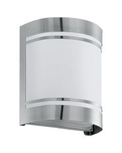 Luminaire extérieur argenté en verre, Aartje, IP44