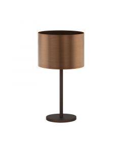 Lampe de table marronne en plastique, Noor, avec interrupteur