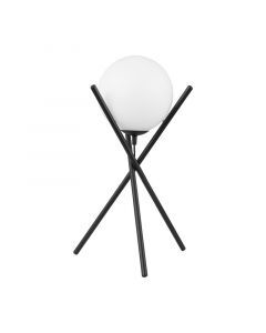 Lampe de table noire en acier, Tjardo, avec interrupteur