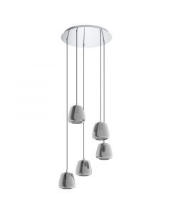 Suspension chromée en verre, Gauke