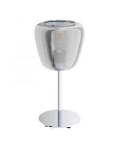 Lampe de table chromée en acier, Gauke, avec interrupteur