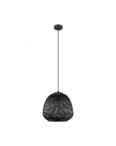 Suspension en bois noire, Nicole