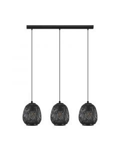 Suspension en bois noire, Nicole