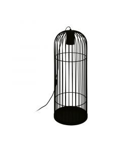 Lampadaire noir en acier, Dunia, avec interrupteur