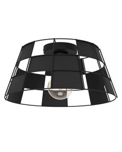 Plafonnier noir en aluminium, Nelly
