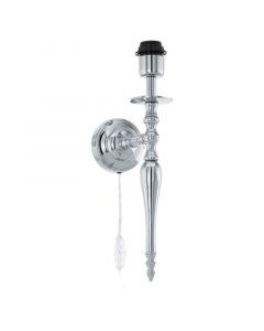 Applique murale sans abat-jour nickel en aluminium, Mason, avec interrupteur