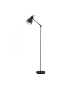 Lampadaire noir en métal, Lavinio, avec interrupteur