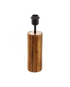 Lampe de table en bois marronne, Jayvano, avec interrupteur