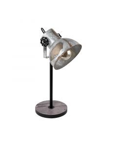 Lampe de table en bois marronne, Angelina, avec interrupteur