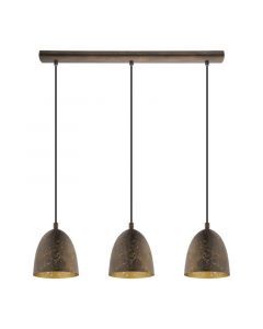 Suspension marronne en acier, Ajay