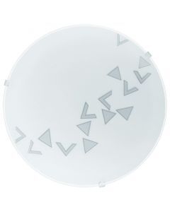 Lampe plafond blanche en verre, Bada