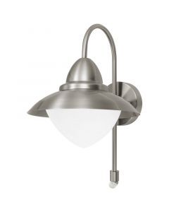 Applique extérieur avec détecteur de mouvement argentée en verre, Elayza, IP44