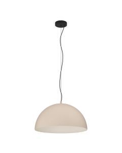 Suspension demi-sphère beige en acier, Geneva