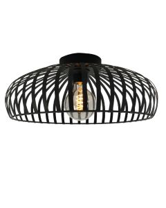 Lampe plafond noire en acier, Egine