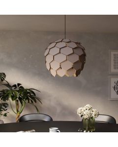 Suspension grise en bois, Latoya