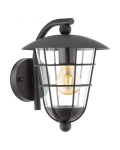 Luminaire extérieur noir en plastique, Alise, IP44