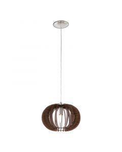 Suspension marronne en bois, Kiran