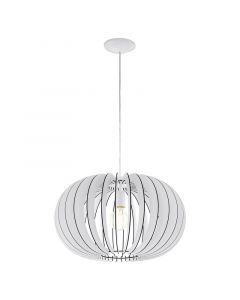 Suspension blanche en bois, Kiran