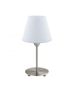 Lampe de table nickel en verre, Asiye, avec interrupteur