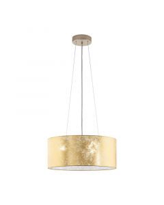 Suspension beige en tissu, Megan