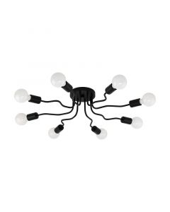Lampe plafond noire en acier, Josepha