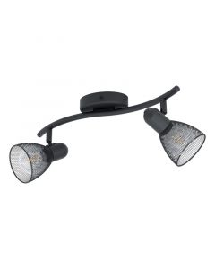 Spot plafond noir en acier, Madelene