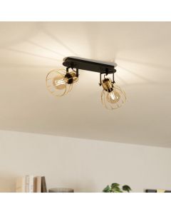 Spot plafond doré en aluminium, Tjarda