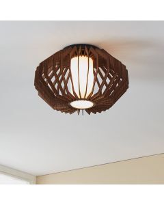 Plafonnier en bois marron, Lianda