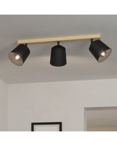 Spot plafond en bois marron, Teddy