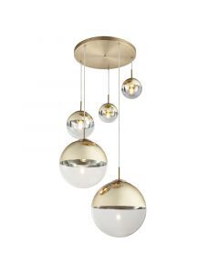 Suspension dorée en verre, Novia