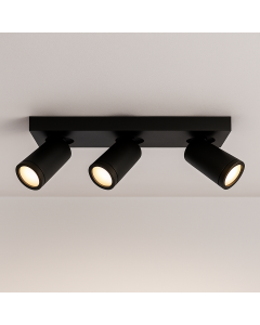 Spot plafond noir moderne, Kenan, IP44