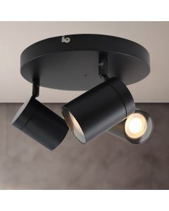 Spot plafond noir moderne, Ciara, IP44